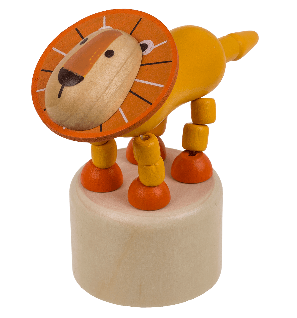 Wooden pushing puppet, animal