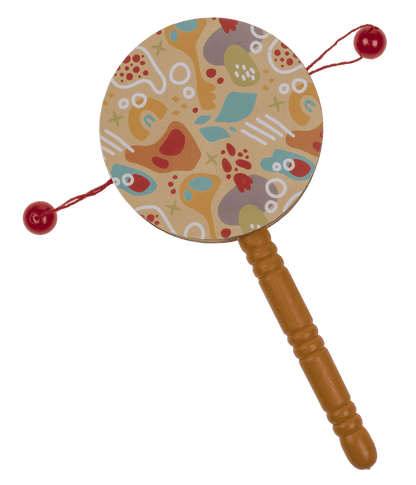 Wooden Percussion Drum, 16 x 7,5 cm,