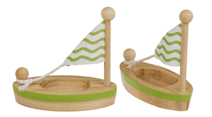 Wooden Toy Sailboat, 11,5 x 5,5 cm
