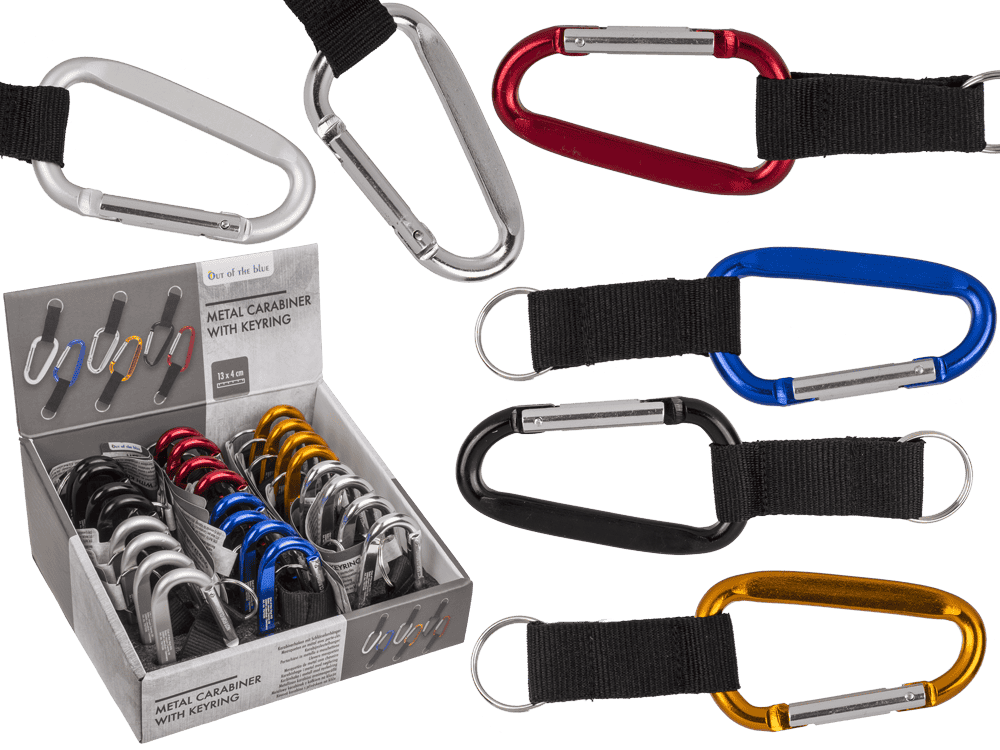 Metal Carabiner with Keyring,