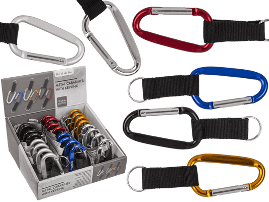 Metal Carabiner with Keyring,