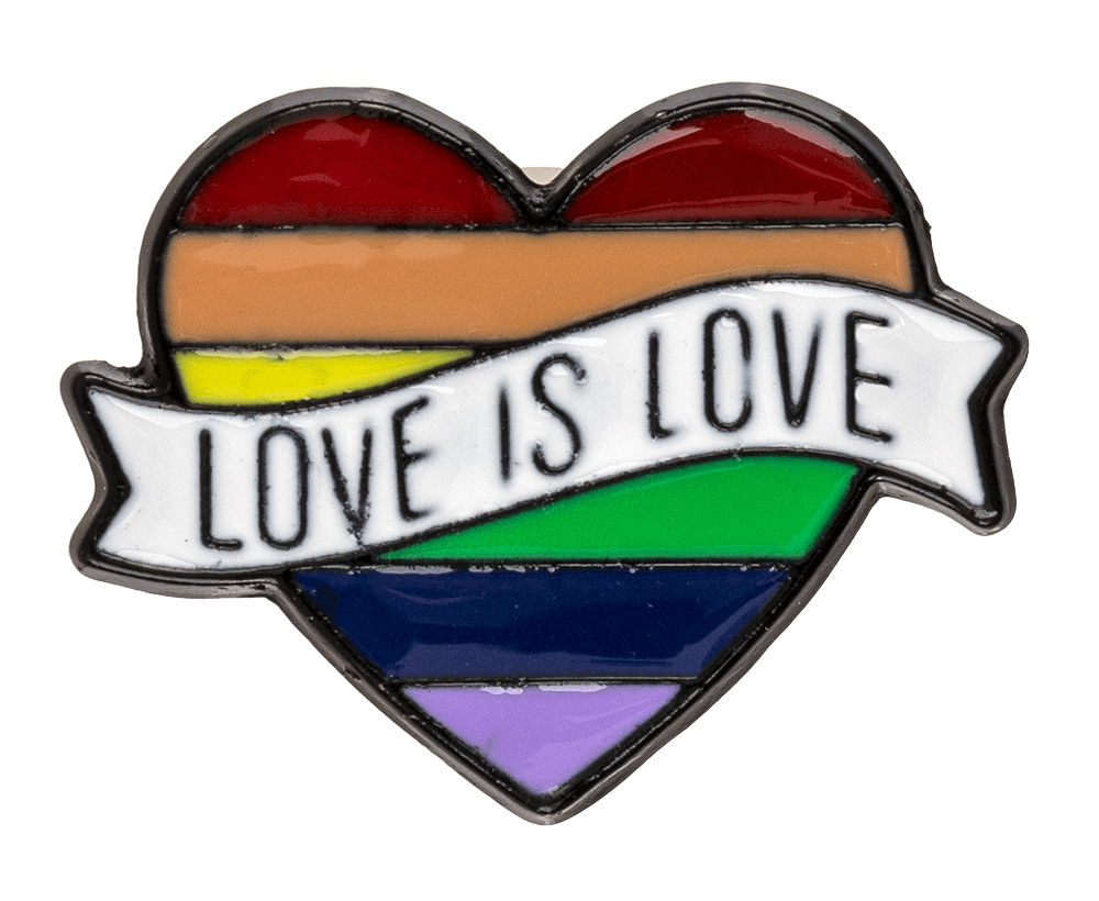 Metal pin, pride, ca. 3 cm, 8-assorted,