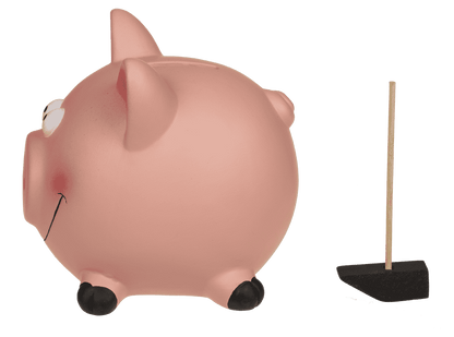 Savings bank, Pig with hammer,