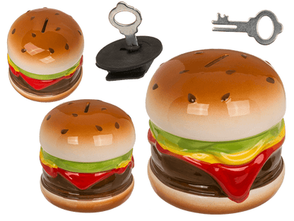 Savings bank with lock, Hamburger,