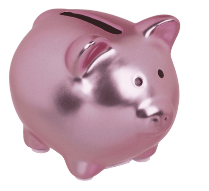Money box, Shiny piggy, 3 colours ass.,