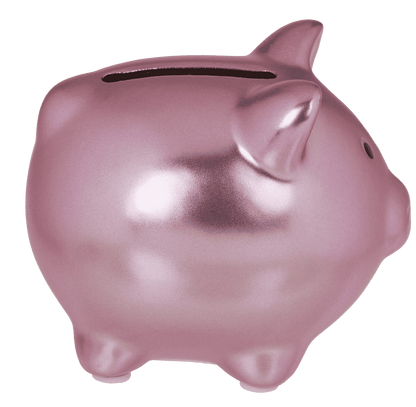 Money box, Shiny piggy, 3 colours ass.,