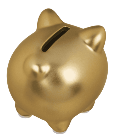Money box, Shiny piggy, 3 colours ass.,