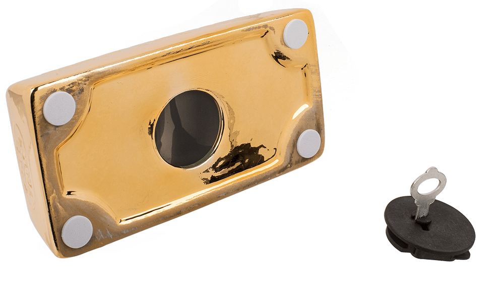 Savings Box with lock, Gold Bar,