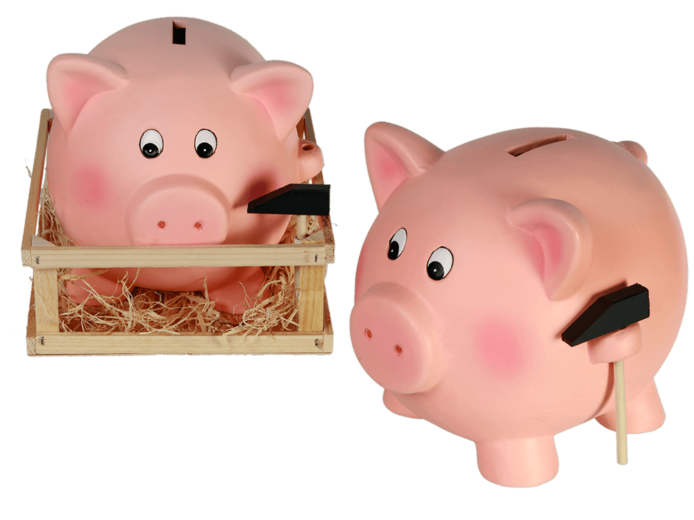 Savings box, Jumbo Pig with Hammer,