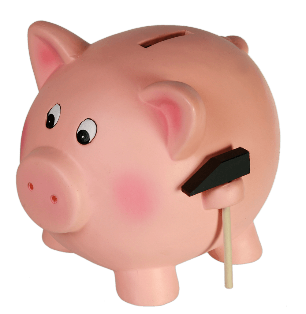 Savings box, Jumbo Pig with Hammer,