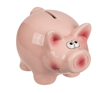 Savings box with lock, Pig,