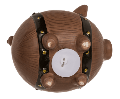 Saving bank, barrel pig, 16 x 12,5 x 13 cm,