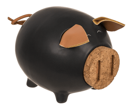 Sving bank, pig with corc closing nose,