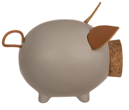 Sving bank, pig with corc closing nose,