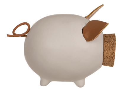 Sving bank, pig with corc closing nose,