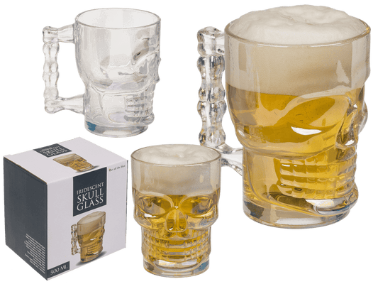 Drinking glas, Skull, approx. 9,3 x 7 x 12,5 cm,