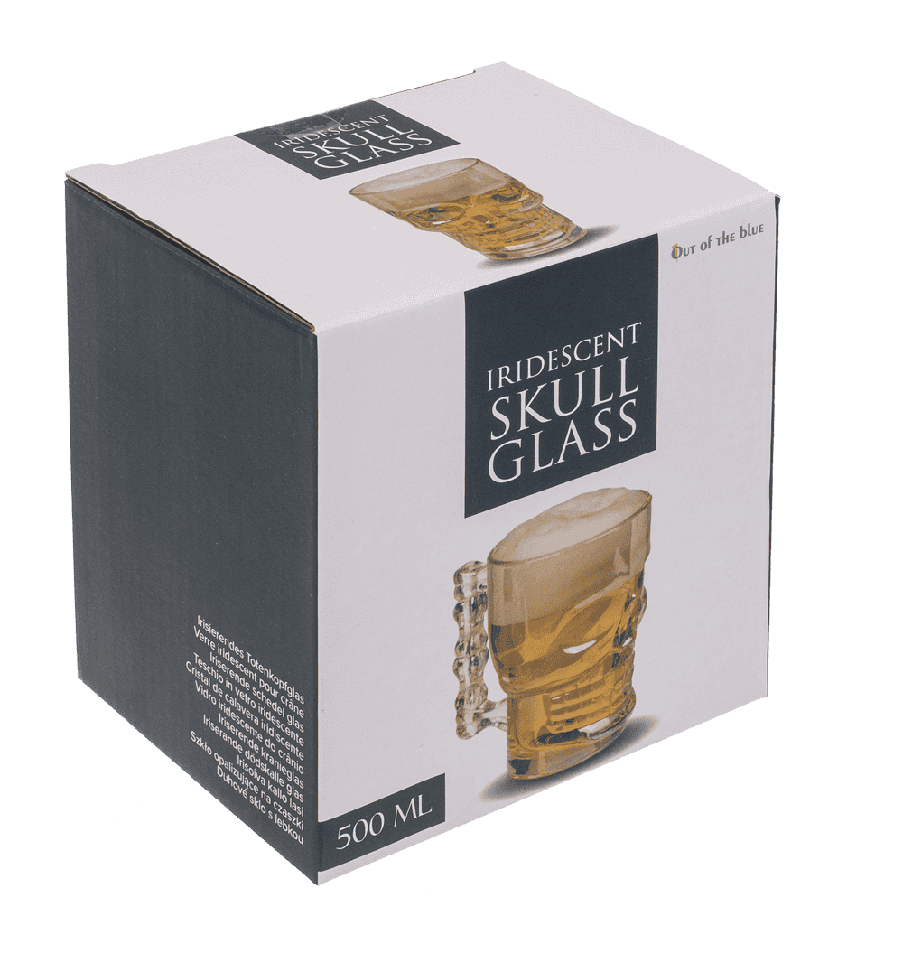 Drinking glas, Skull, approx. 9,3 x 7 x 12,5 cm,