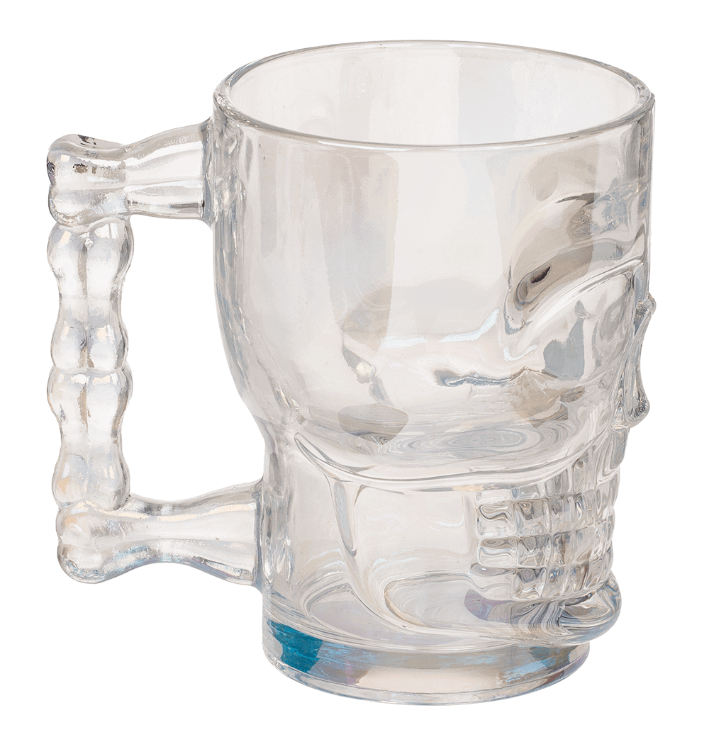 Drinking glas, Skull, approx. 9,3 x 7 x 12,5 cm,