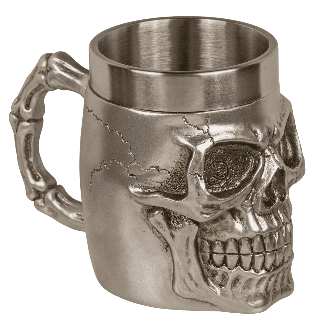 Silver plated mug with stainless steel insert,