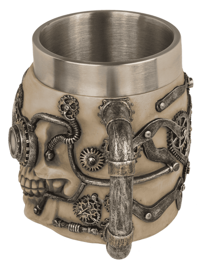 Polyresin beer mug with stainless steel insert,