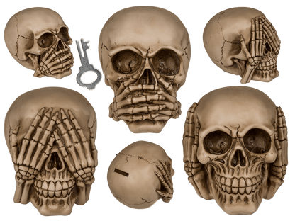 Savings bank, Skull - The 3 Monkeys (See No,