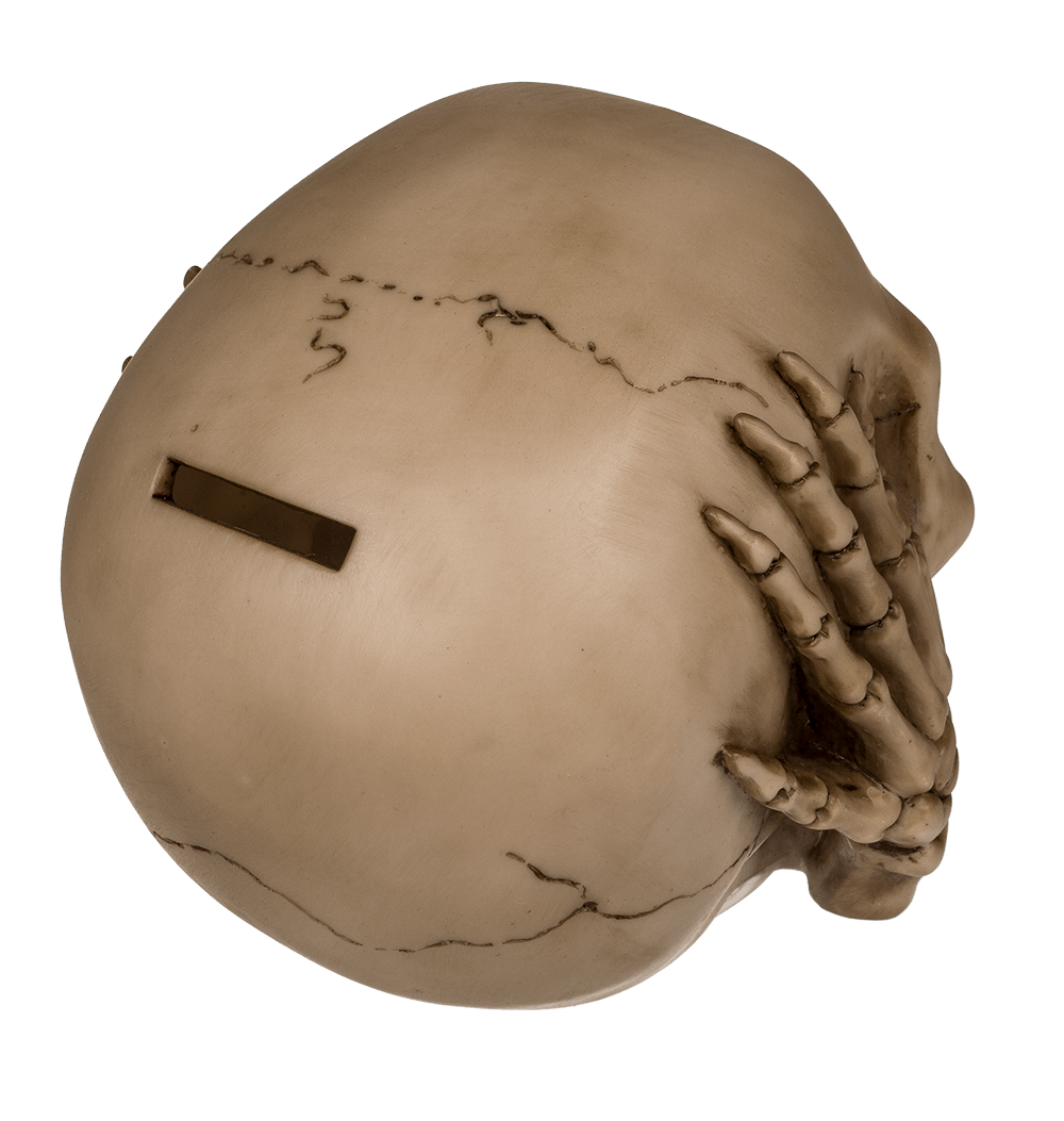 Savings bank, Skull - The 3 Monkeys (See No,