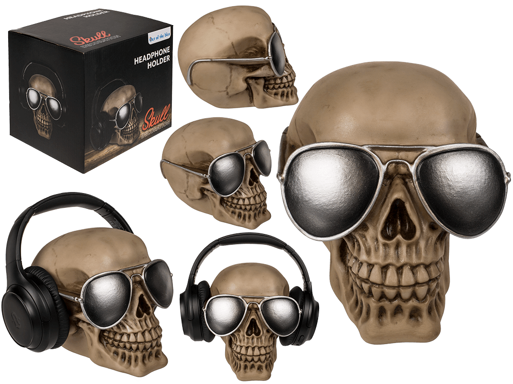Headphone Holder, Skull,