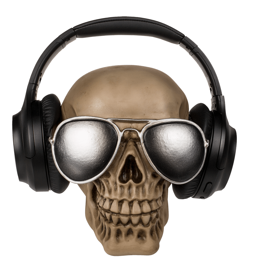 Headphone Holder, Skull,