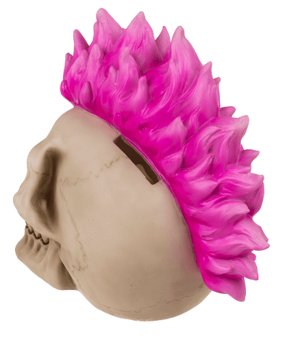 Savings bank with lock, Skull, Punk,