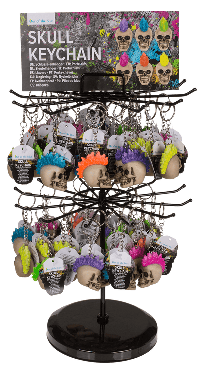 Metal Keychain, Skull, Punk,