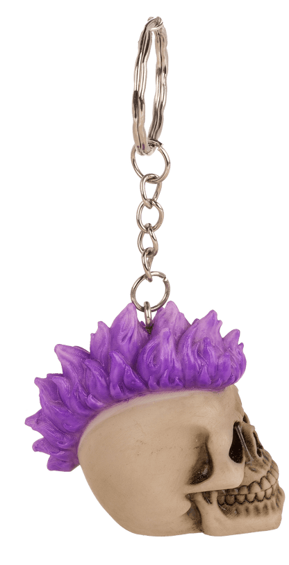 Metal Keychain, Skull, Punk,