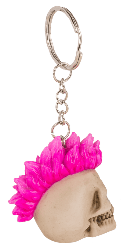 Metal Keychain, Skull, Punk,