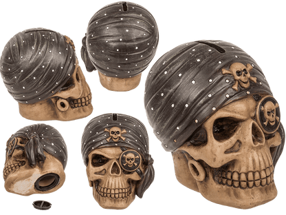 Savings bank with lock, Pirate,