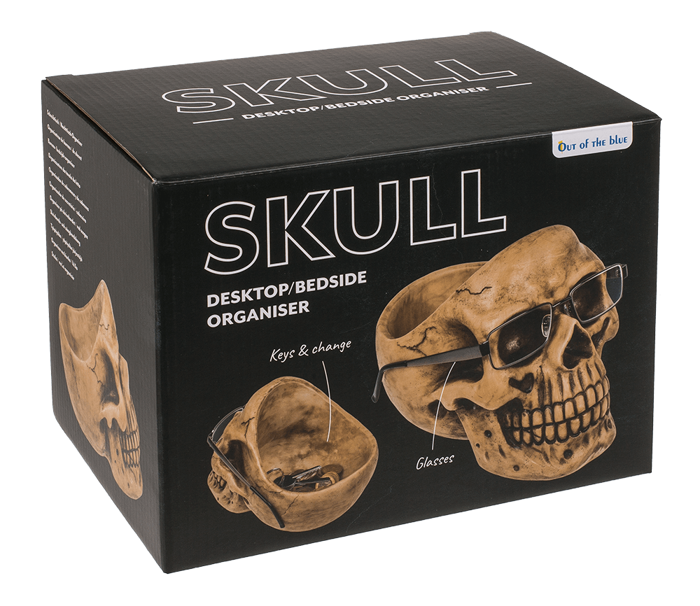 Skull Organiser, with Glasses Holder and