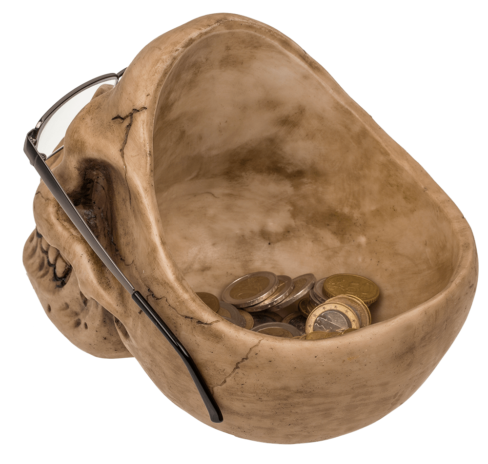 Skull Organiser, with Glasses Holder and