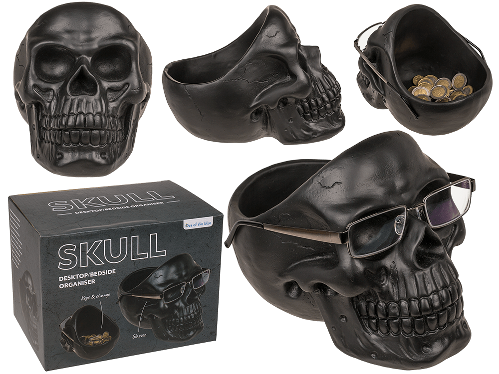 Skull Organiser, with Glasses Holder and