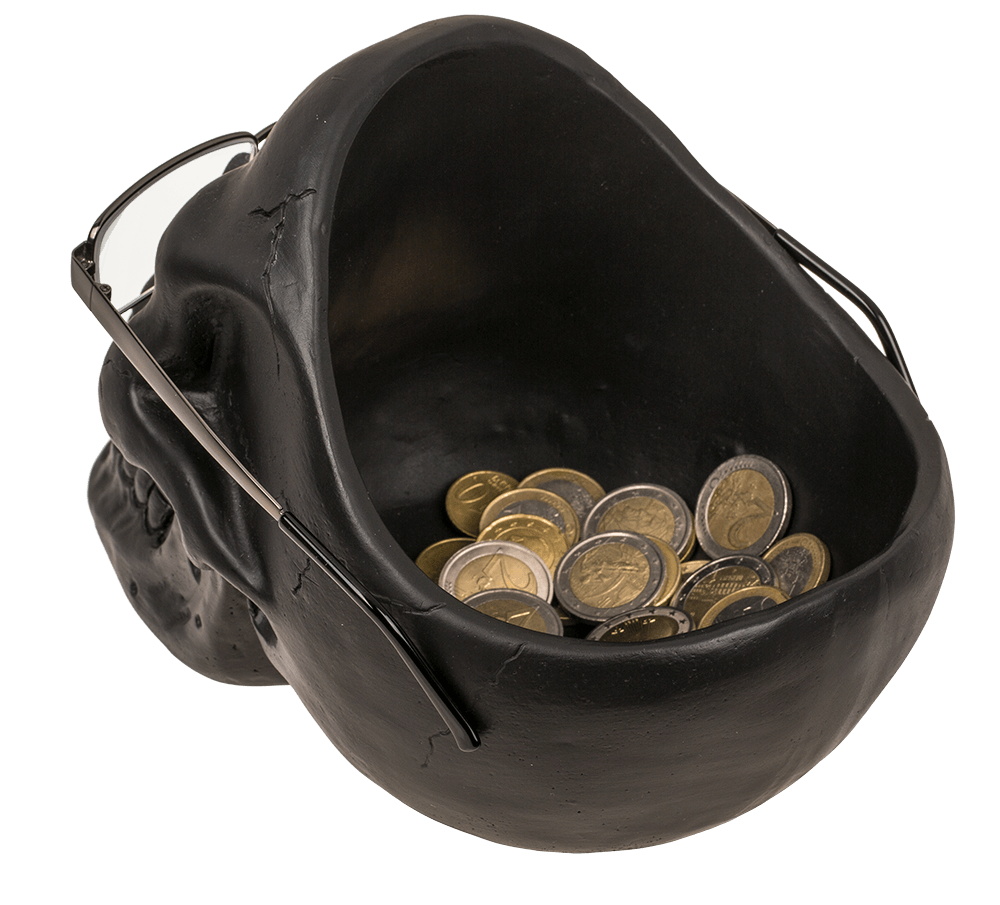 Skull Organiser, with Glasses Holder and