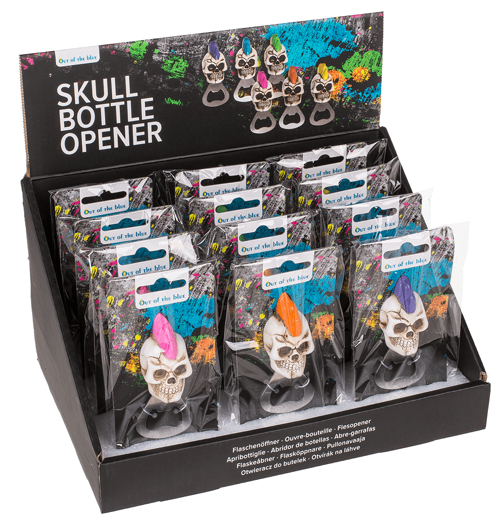 Metal bottle opener, Skull,