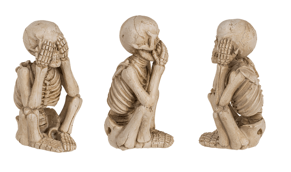 Polyresin Skeleton, "Do not say, listen and see",