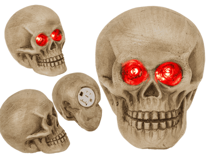 Polyresin Skull with red LED eye,