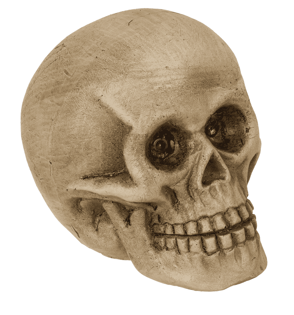 Polyresin Skull with red LED eye,