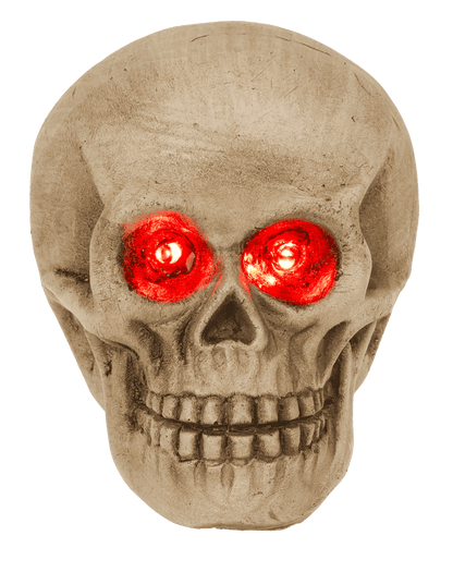 Polyresin Skull with red LED eye,