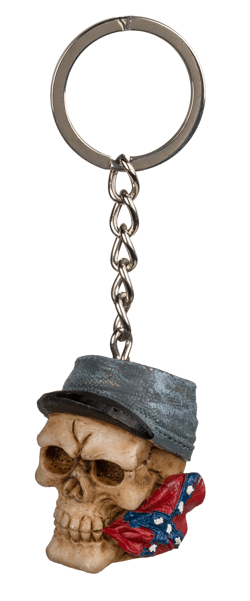 Metal keychain, Polyresin Skull,
