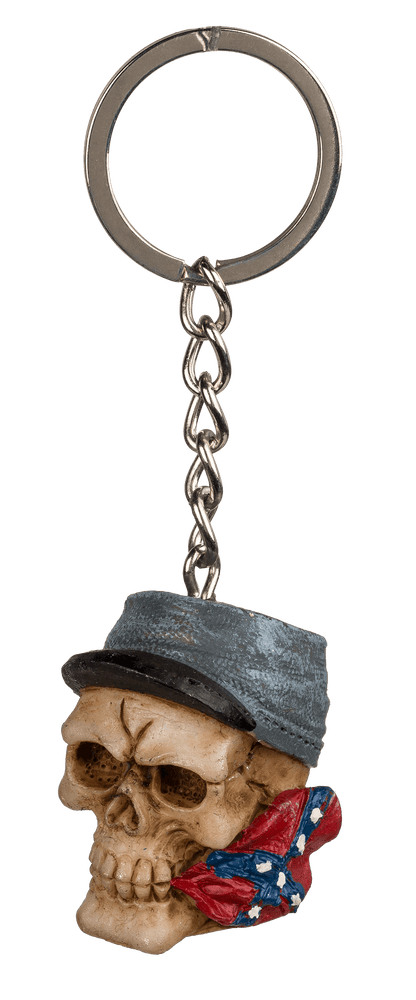 Metal keychain, Polyresin Skull,