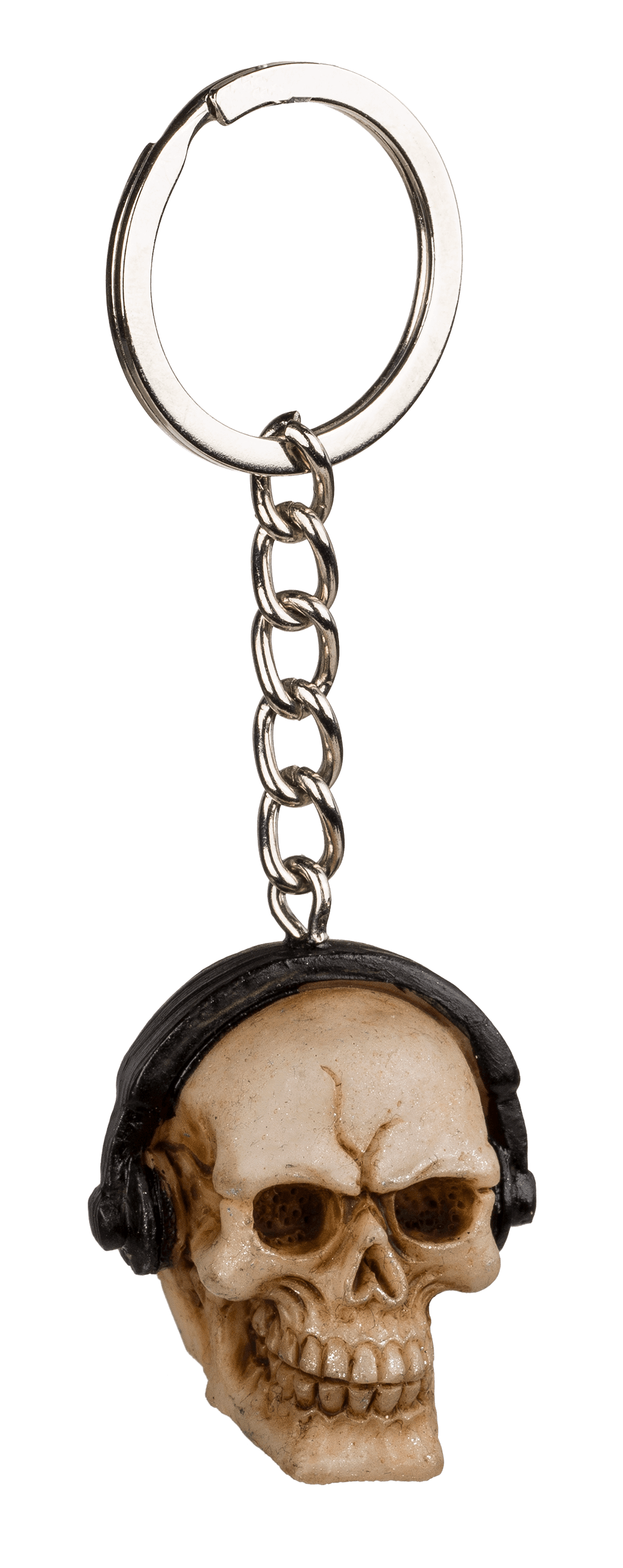 Metal keychain, Polyresin Skull,