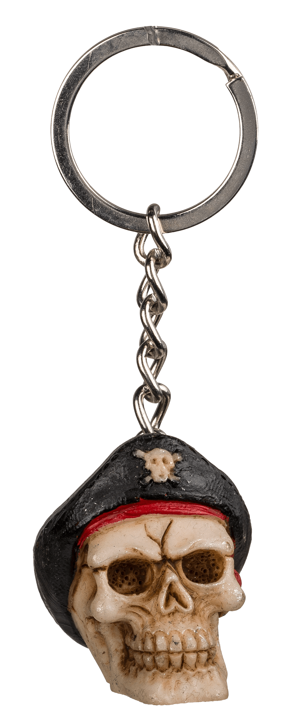 Metal keychain, Polyresin Skull,