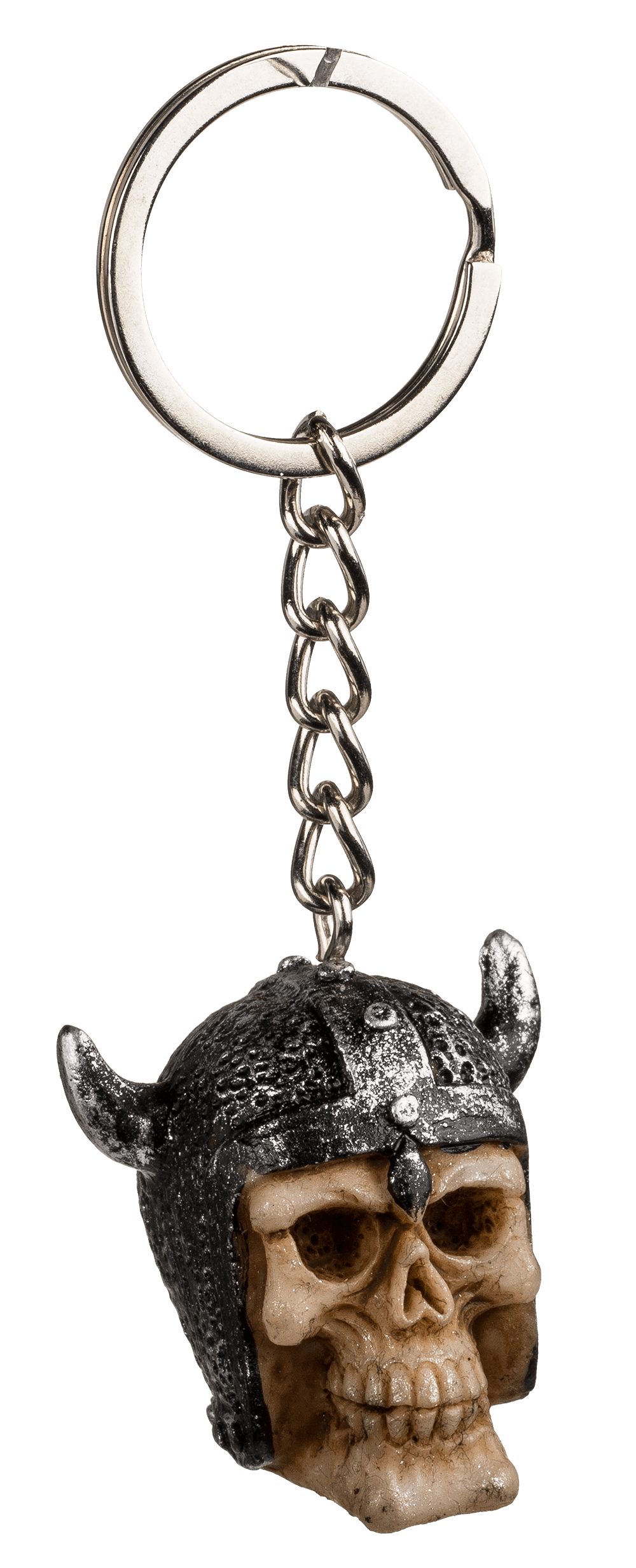 Metal keychain, Polyresin Skull,