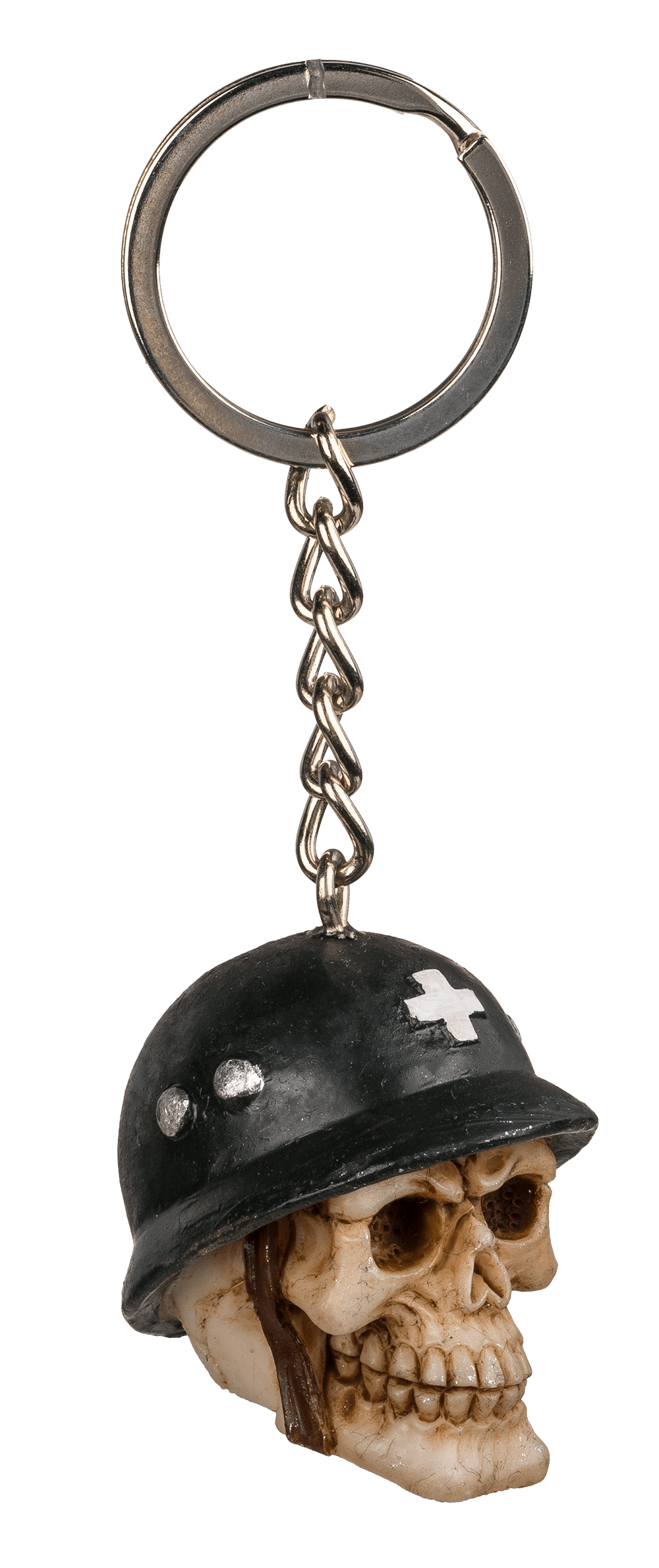 Metal keychain, Polyresin Skull,