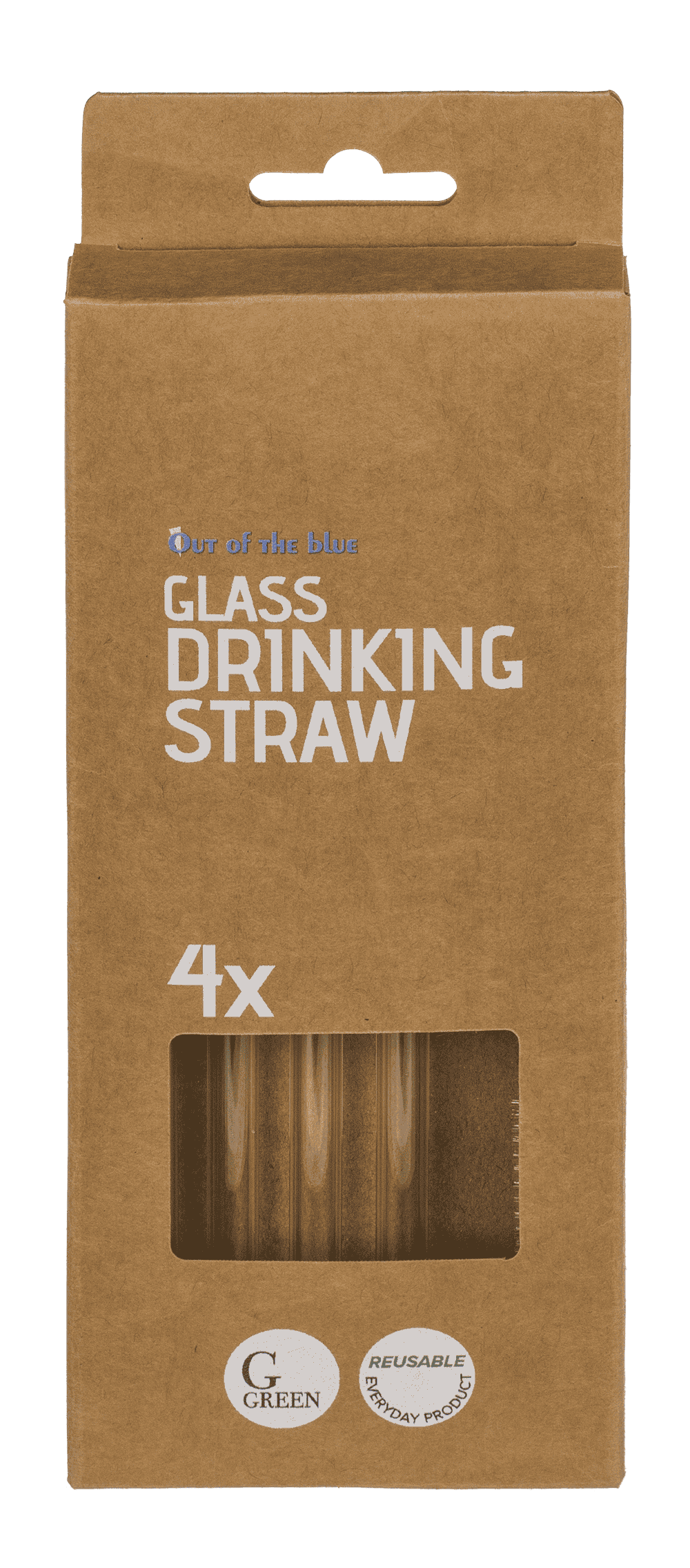 Glass drinking straw with cleaning brush,