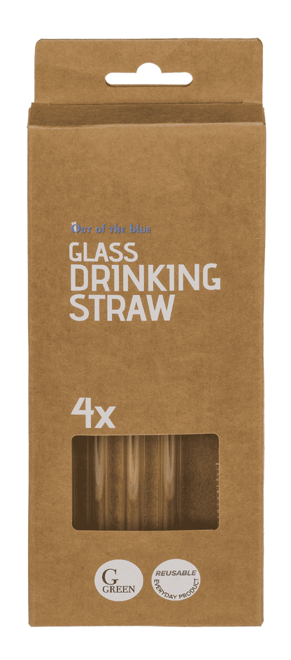 Glass drinking straw with cleaning brush,